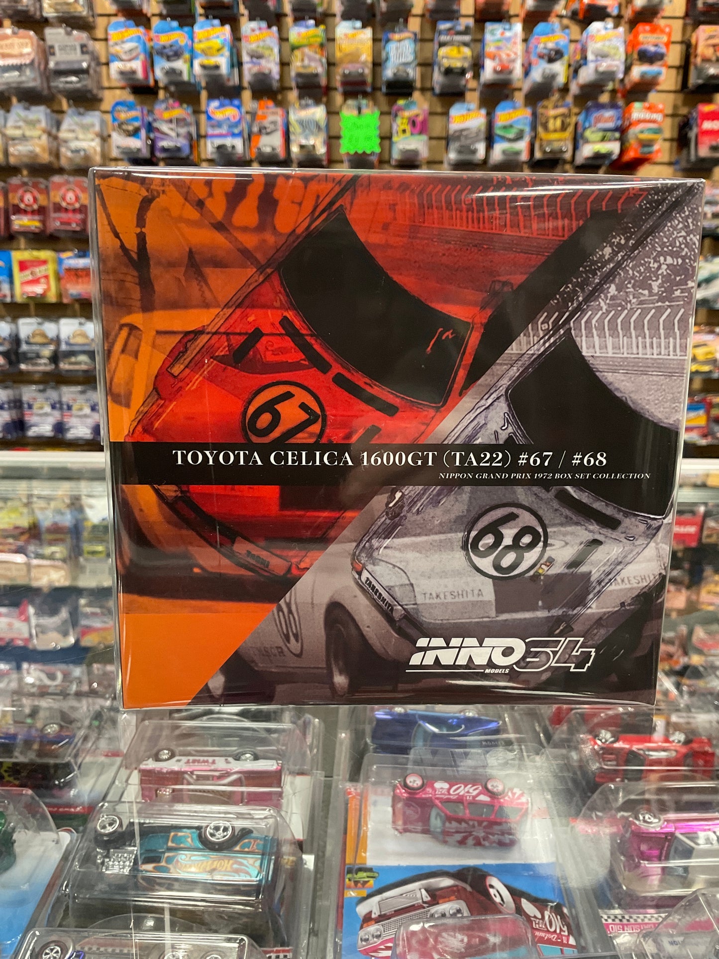 Inno64 Toyota Celica 1600GT TA22 #67 & #68 Nippon Grand Prix 1972 Box Set Collection