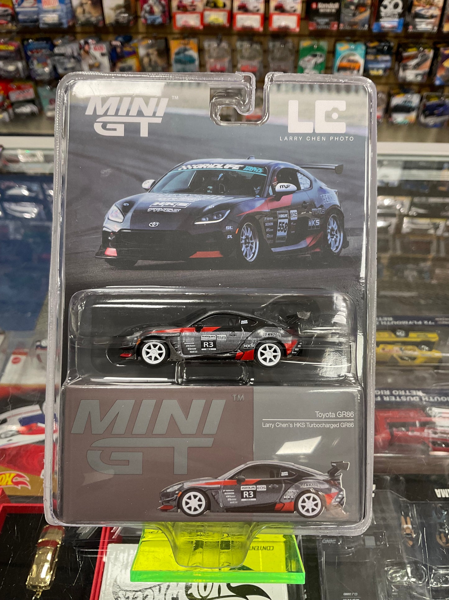 Mini GT 820 Toyota GR86 Larry Chen’s HKS Turbocharged GR86