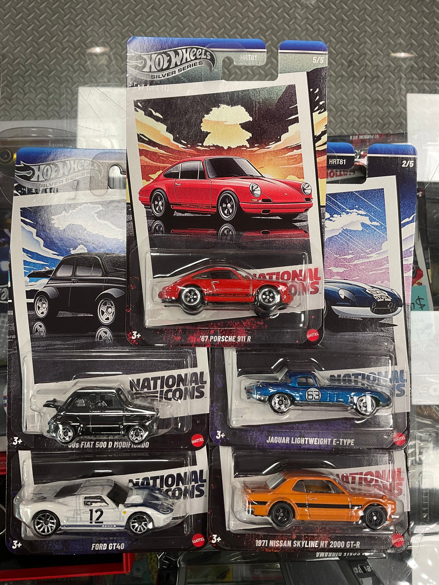 Hot Wheels Silver Series National Icons Set of 5 956G