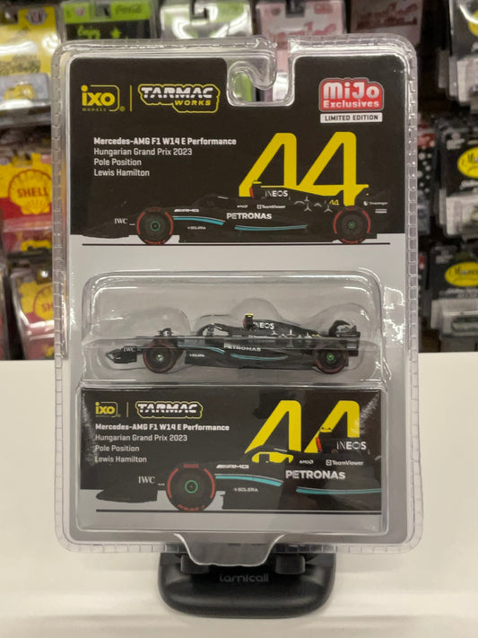 Tarmac Works IXO Models Mercedes-AMG F1 W14 E Performance Hungarian Grand Prix 2023 Pole Position Lewis Hamilton