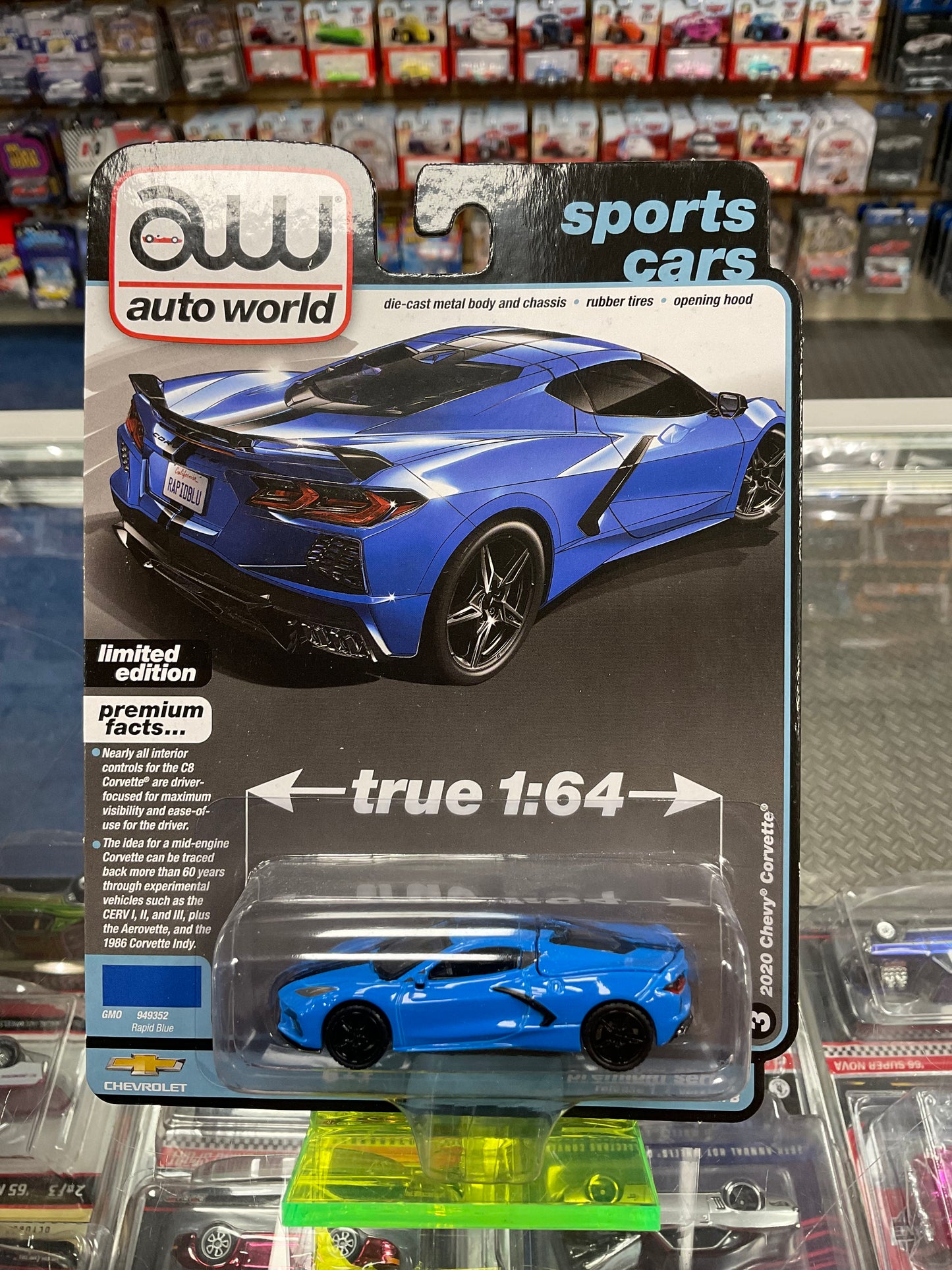 Auto World Sports Cars 2020 Chevy Corvette Rapid Blue