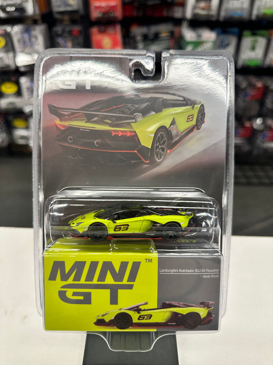 Mini GT 887 Lamborghini Aventador SVJ 63 Roadster Verde Shock