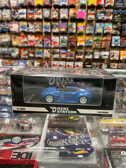 Mini Station Fast and Furious Brian’s GTR (R35) the R’s Tuning Blue w/ White Rims