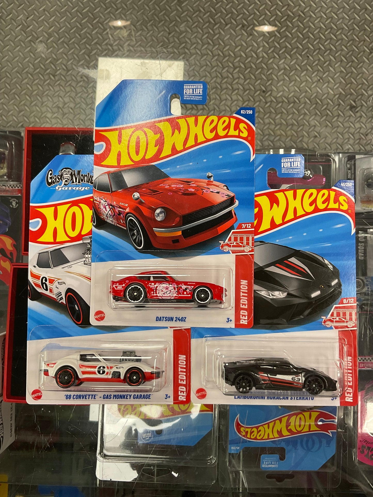 Hot Wheels Red Edition Set of 3 J case