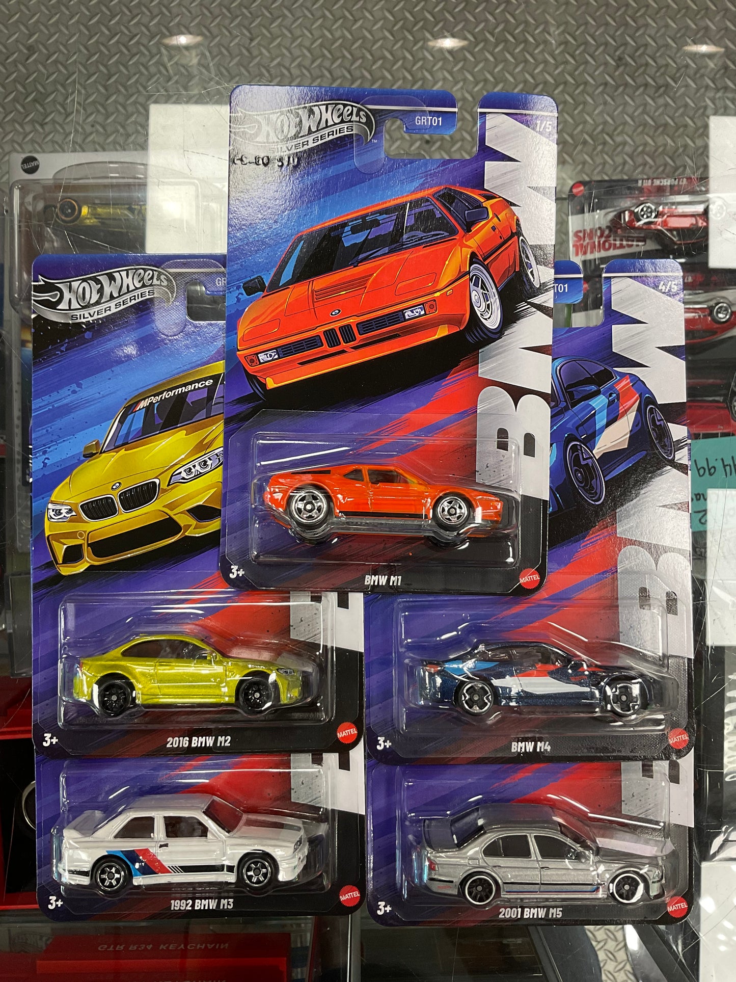 Hot Wheels Silver Series BMW Set of 5 N case