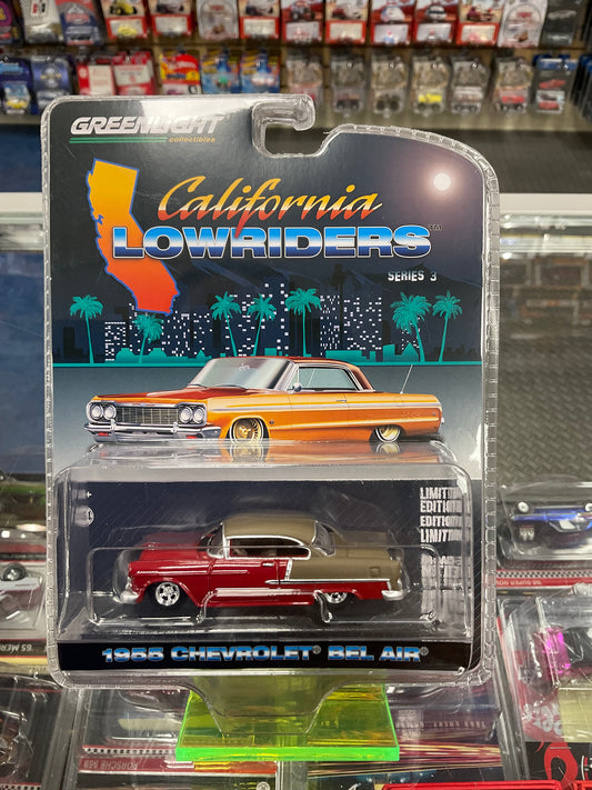 Greenlight California Lowriders 1955 Chevrolet Bel Air Dark Red