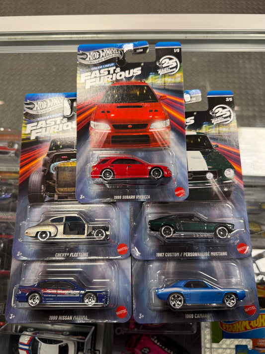 Hot wheels 2026 Silver Series Fast and Furious Dream Line up set-HNR88-N