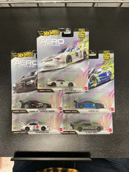 Share
Hot Wheels Premium Car Culture Aero Styles 5-Car Set (IN HAND)