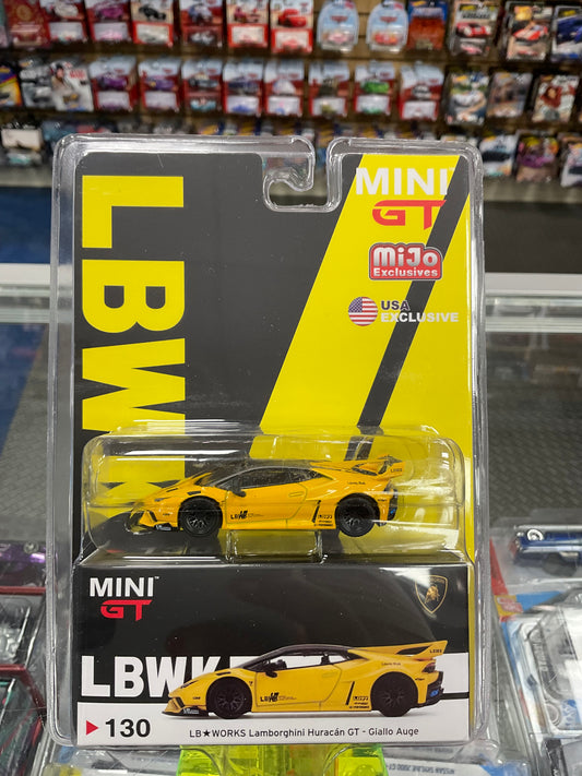 Mini GT 130 LB Works Lamborghini Huracán GT Giallo Auge