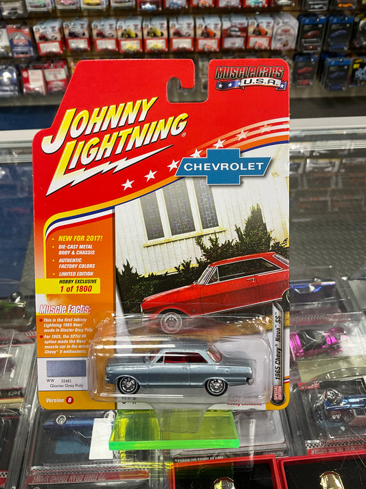 Johnny Lightning 1965 Chevy Nova SS Glacier Gray Poly