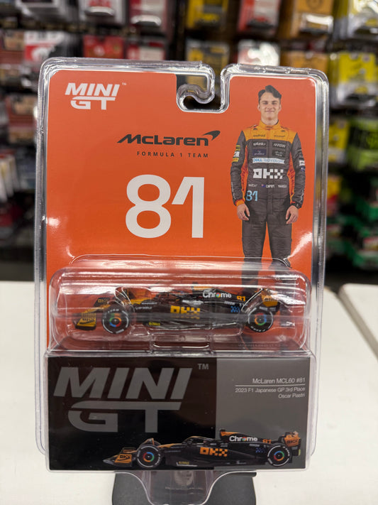 Mini GT 768 McLaren MCL60 #81 2023 F1 Japanese GP 3rd Place Oscar Piastri