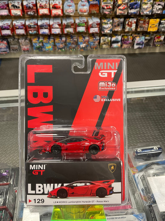 Mini GT 129 LB Works Lamborghini Huracán GT Rosso Mars