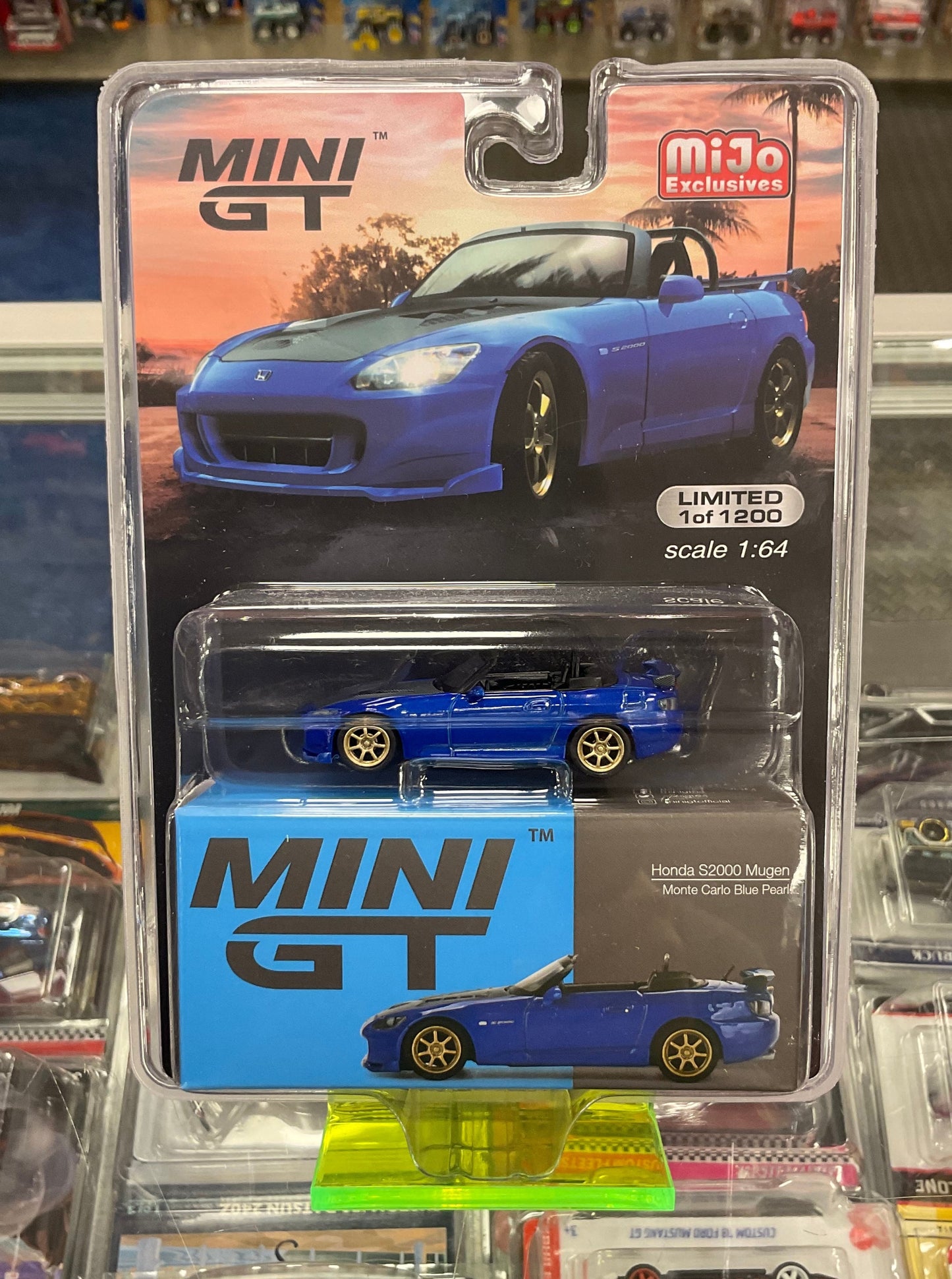 MiniGT 493 Honda S2000 Mugen Monte Carlo Blue Pearl