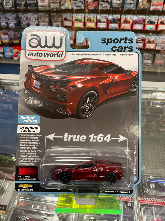 Auto World Sports Cars 2020 Chevy Corvette Long Beach Red Metallic