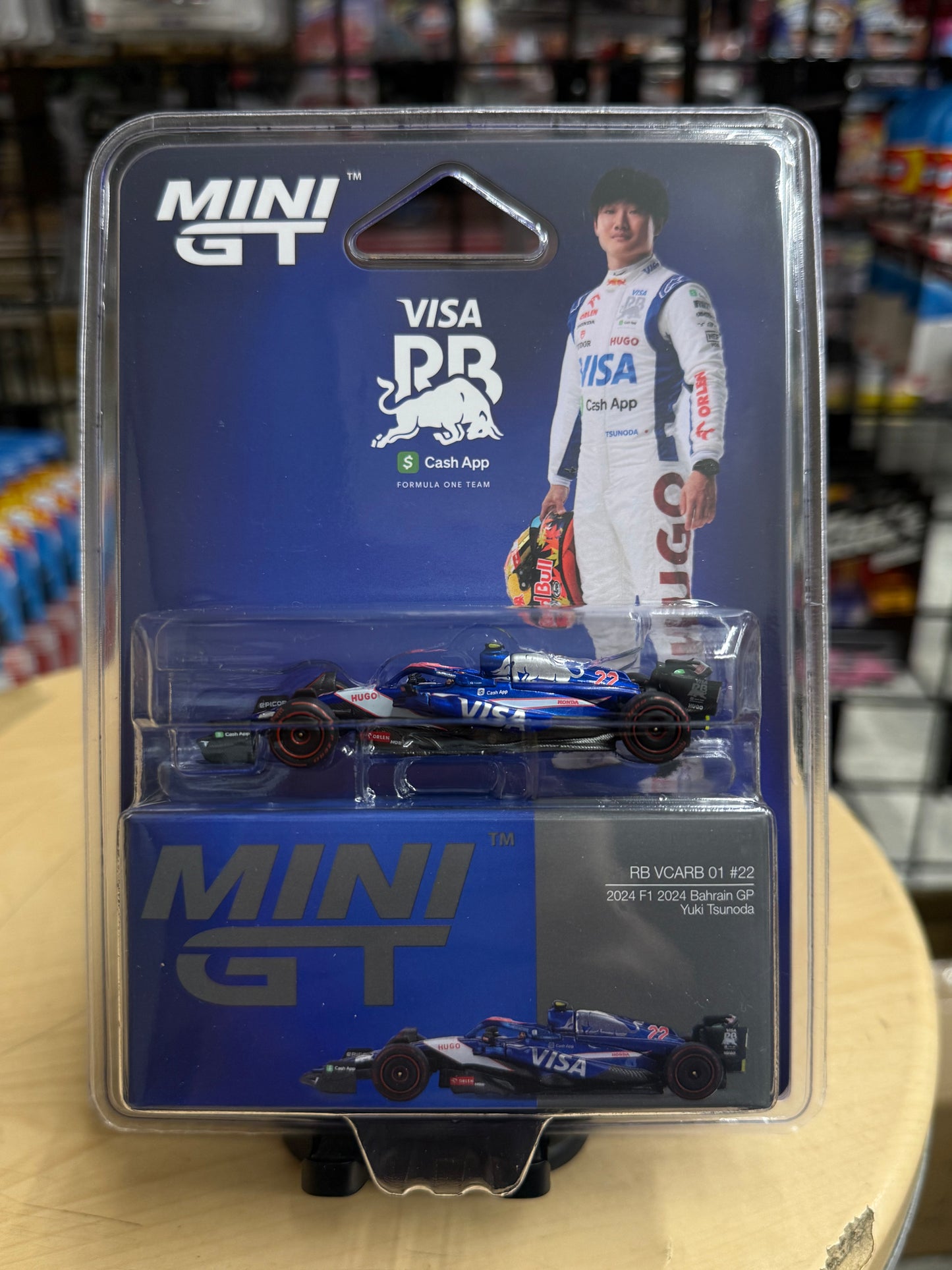 Mini GT 1007 RB VCARB 01 #22 2024 F1 2024 Bahrain GP Yuki Tsunoda