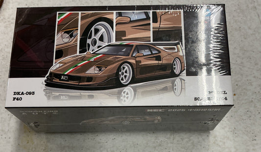 Demon King 1/64 Ferrari F40 Hypercar Lunar Gold Open Doors