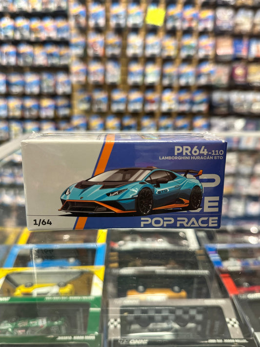 Pop Race PR64-110 Lamborghini Huracan STO Blue