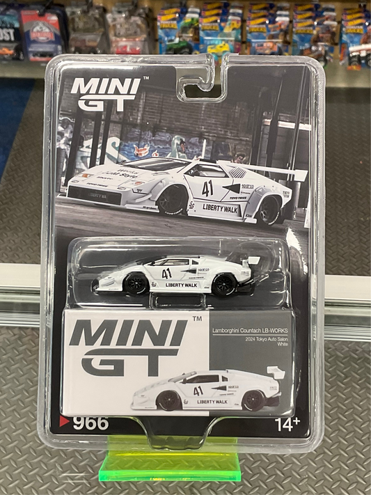 Mini GT 966 Lamborghini Countach LB-WORKS 2024 Tokyo Auto Salon White
