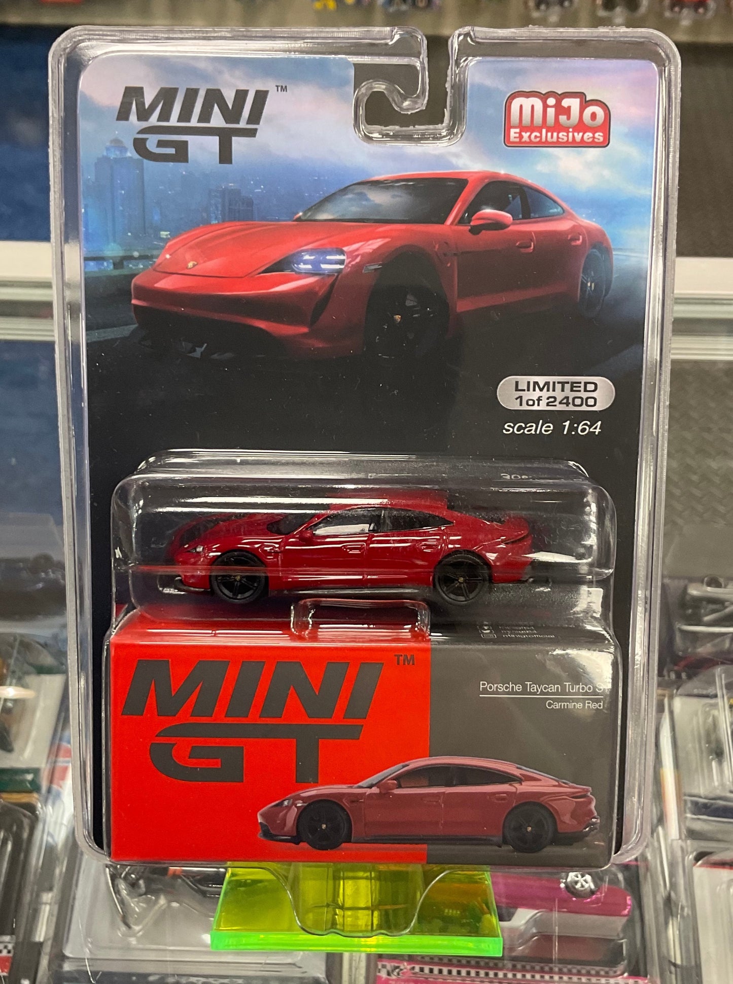 MiniGT 289 Porsche Taycan Turbo S Carmine Red