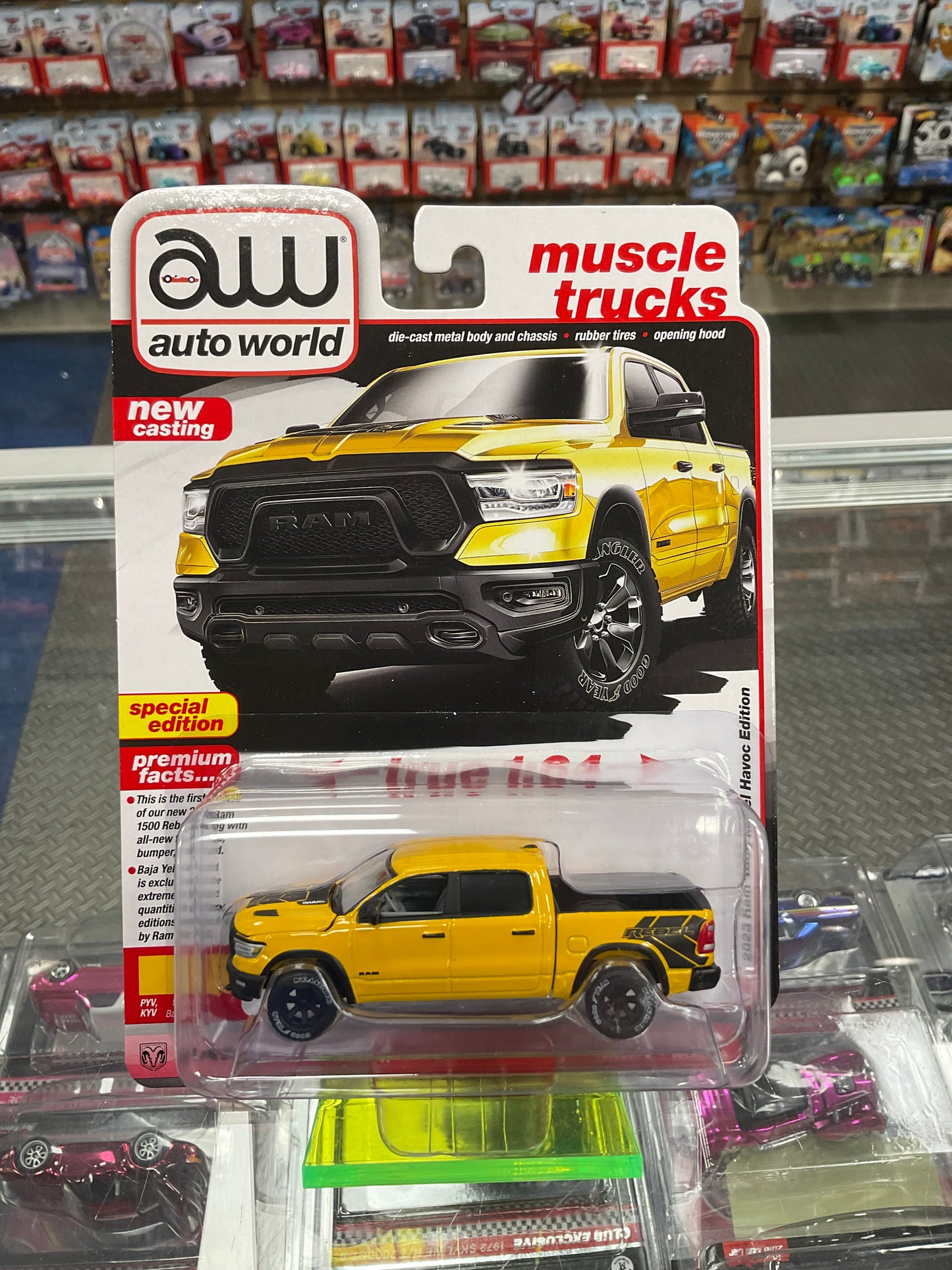 Auto World 2023 Ram 1500 Rebel Havoc Edition Baja Yellow