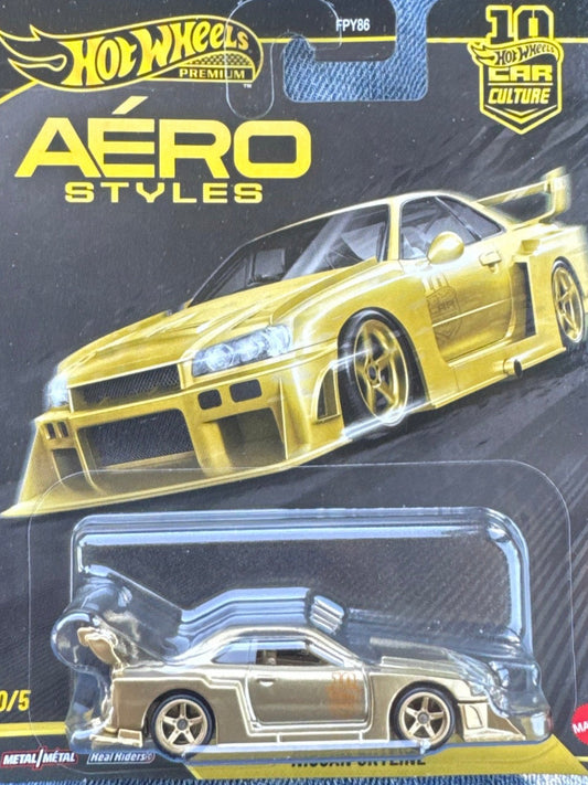 CHASE 0/5 LB-ER34 Nissan Skyline Hot Wheels Car Culture Aero Styles W/Protector
