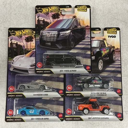 Hotwheels Boulevard H Set of 5 #151-155