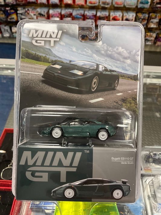 Mini GT 968 Bugatti EB110 GT Verde Scuro