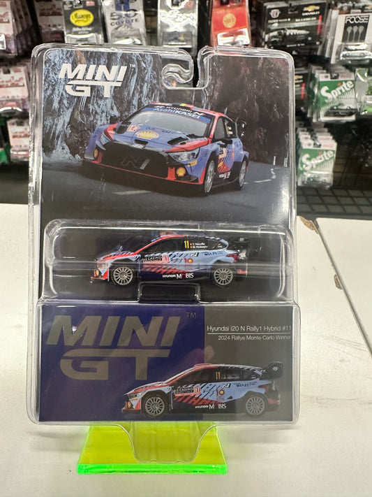 Mini GT 871 Hyundai i20 N Rally1 Hybrid #11 2024 Rallye Monte-Carlo Winner