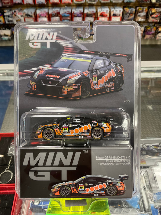 Mini GT 860 Nissan GT-R NISMO GT3 #10 2023 SUPER GT SERIES "PONOS GAINER GT-R" GAINER