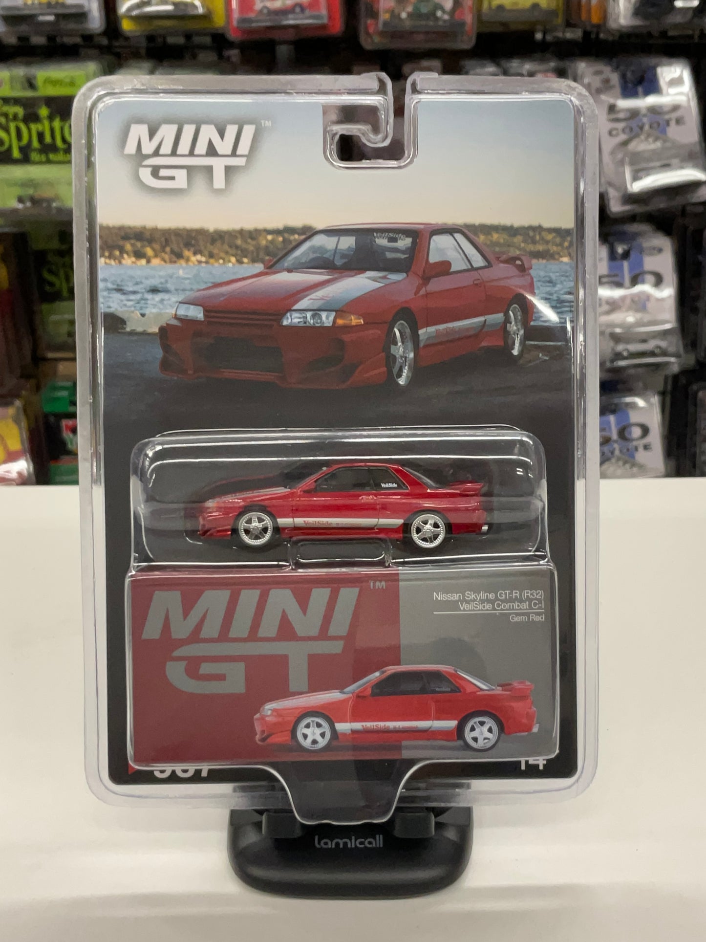 Mini GT 987 Nissan Skyline GT-R (R32) Veilside Combat C-l Gem Red