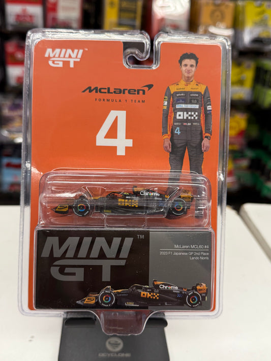 Mini GT 767 McLaren MCL60 #4 2023 F1 Japanese GP 2nd Place Lando Norris