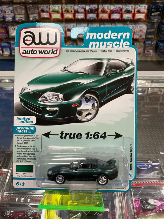 Auto World Modern Muscle 1996 Toyota Supra Deep Jewel Green Pearl