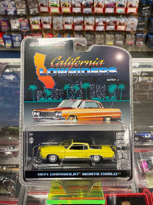 Greenlight California Lowriders 1971 Chevrolet Monte Carlo Yellow