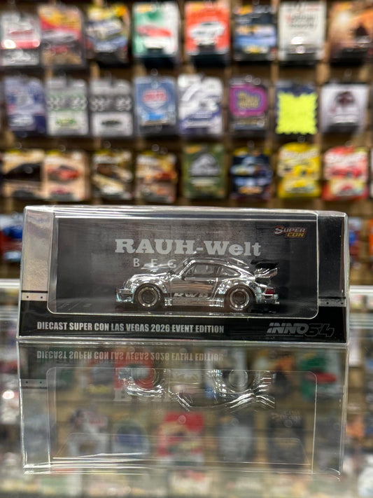 Inno64 Diecast Supercon Las Vegas 2026 Event Edition RWB 930 Chrome Silver