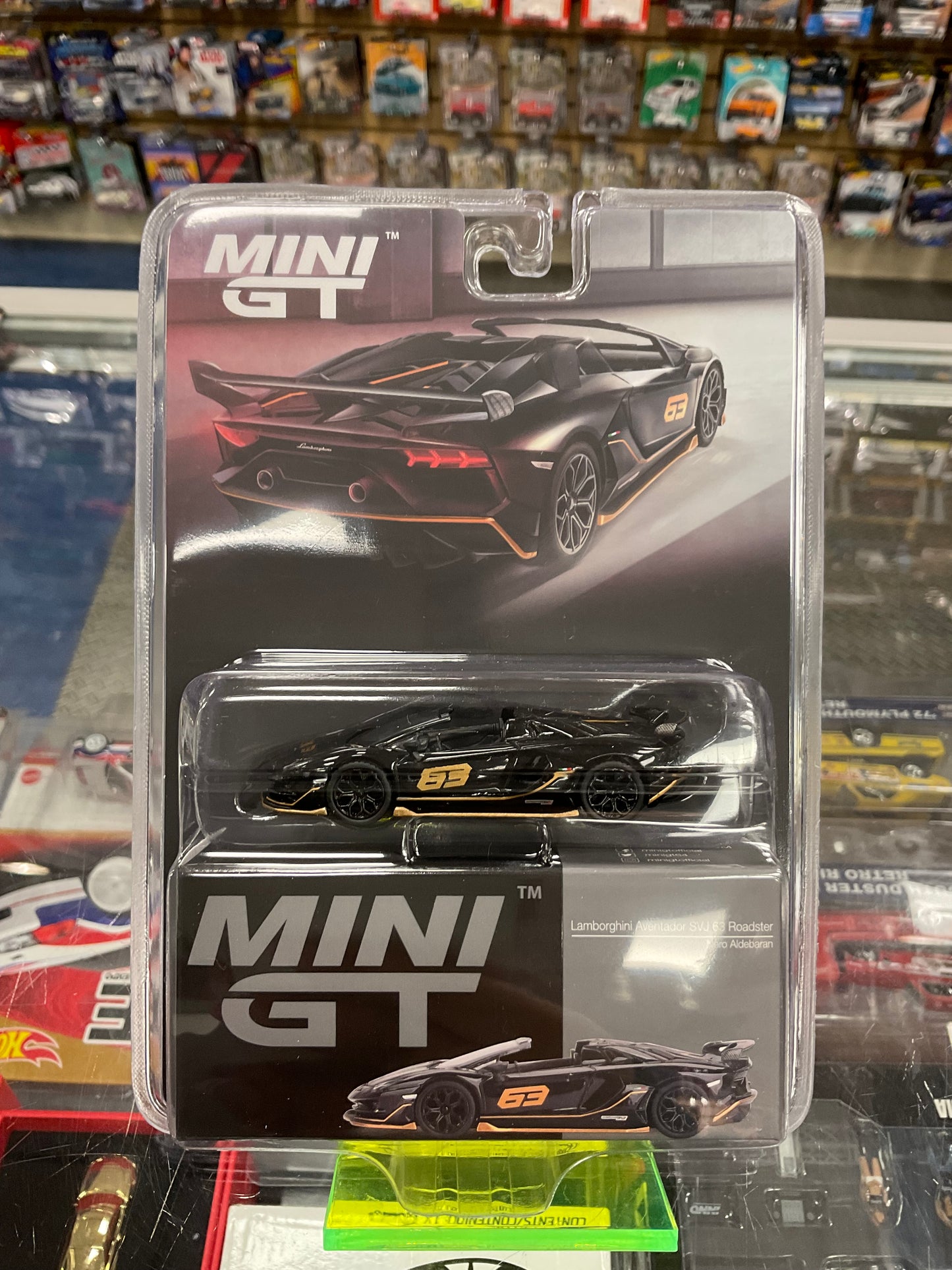 Mini GT 803 Lamborghini Aventador SVJ 63 Roadster Nero Aldebaran