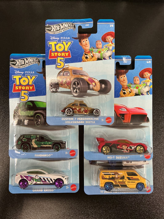 Toy Story 5  Hot Wheels Silver Series 5 car set GDG83-957M