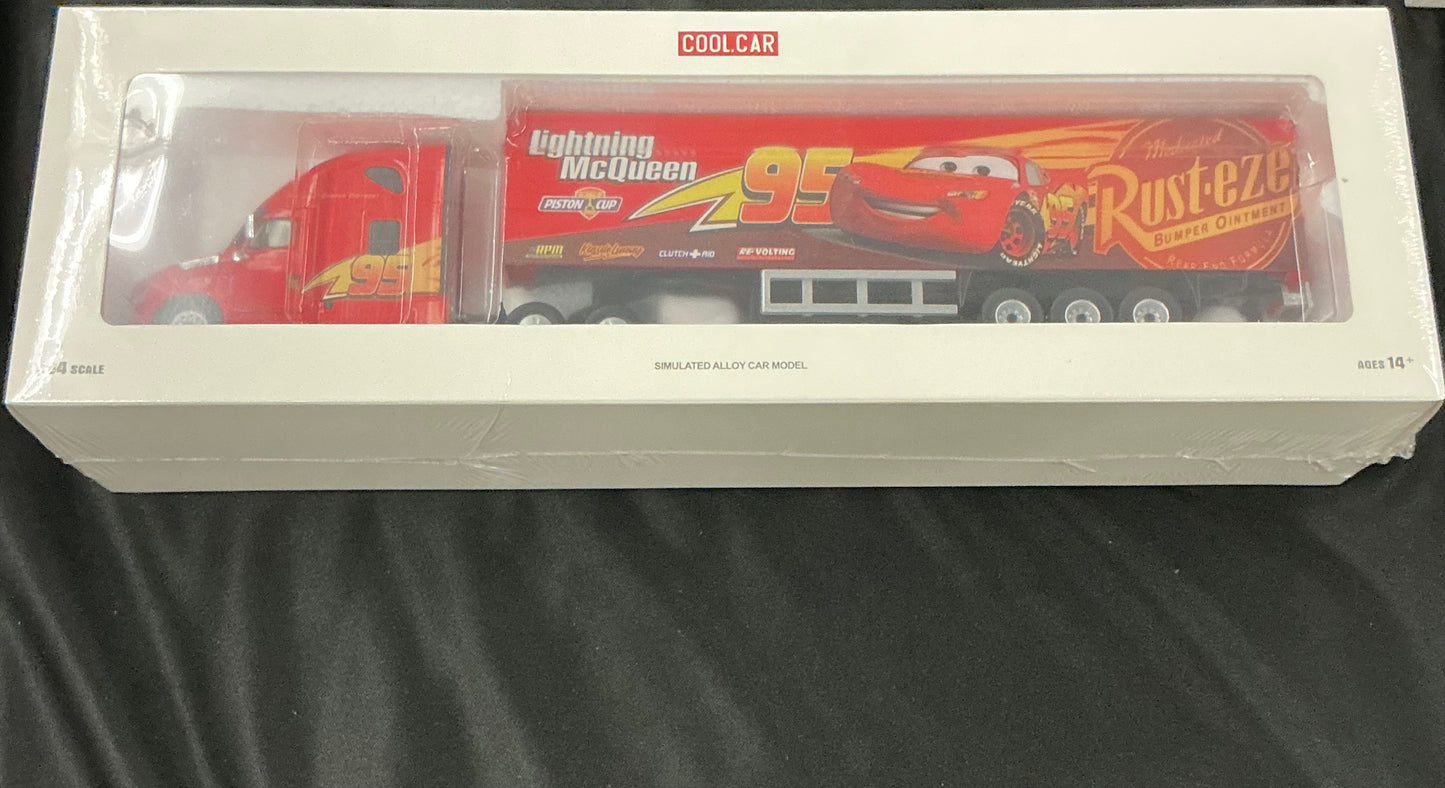 cool car lighting mcqueen semi simulted alloy car model
