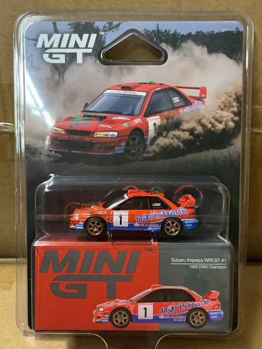 Mini GT #1140 Subaru Impreza WRC97 #1 1999 DRM Champion