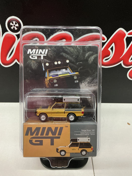 Mini GT 1144 Range Rover 1981 Camel Trophy Sumatra C.Swoboda & K.Mentel Winner