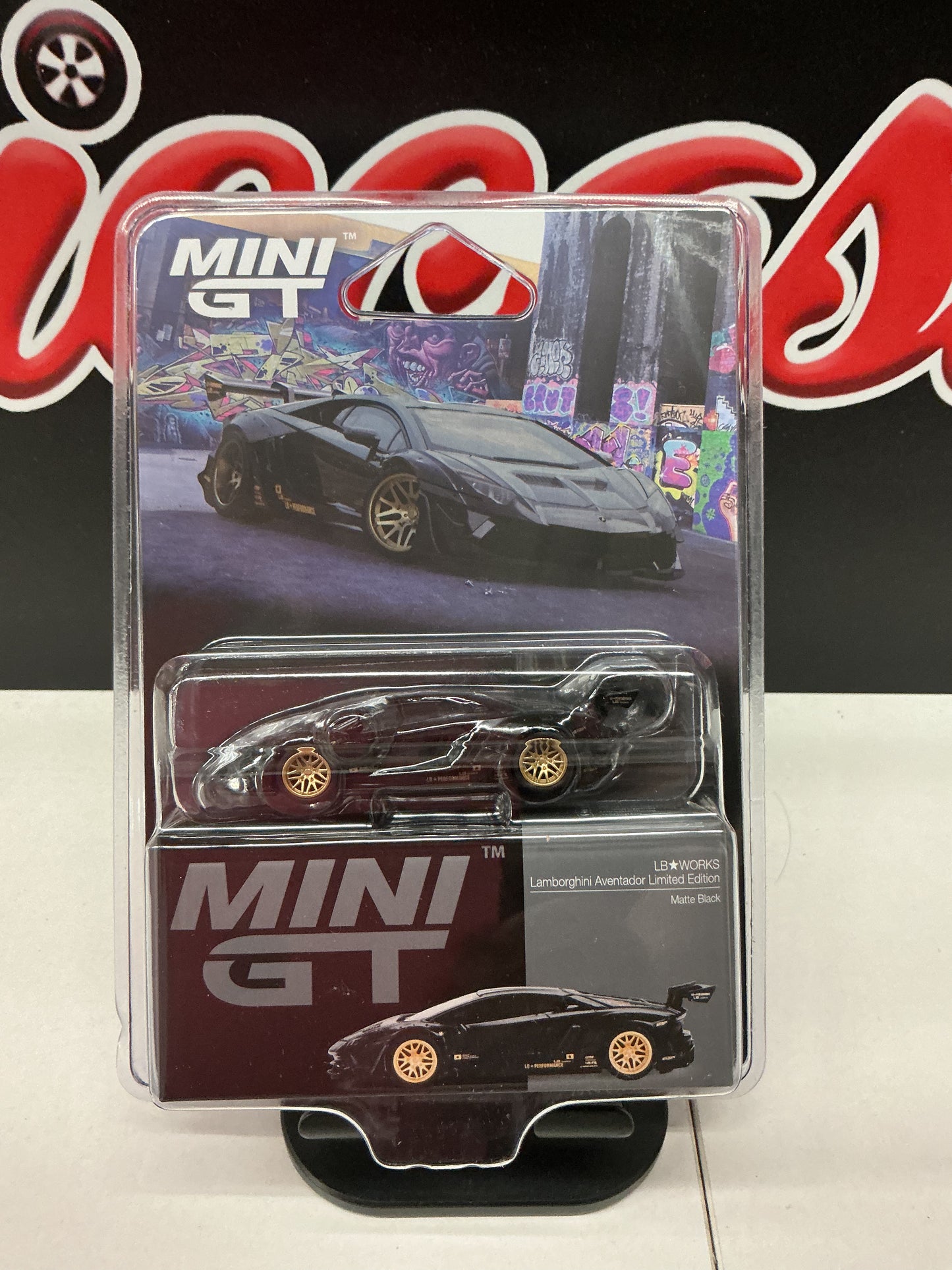 Mini GT 1087 LB Works Lamborghini Aventador Limited Edition Matte Black