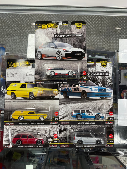 Hot Wheels premium car culture Fast Wagons set of 5