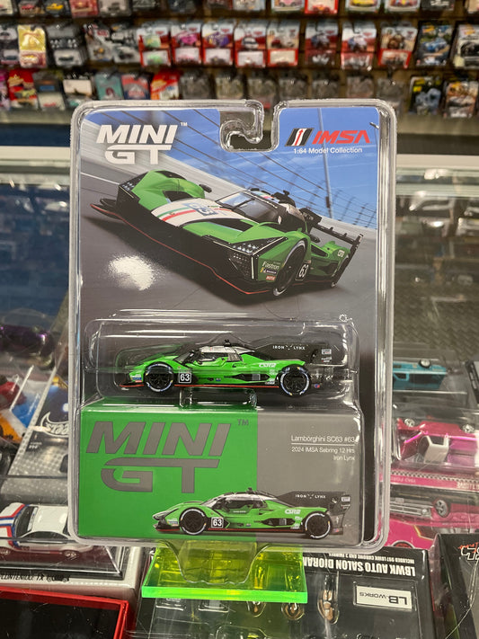 MiniGT 816 Lamborghini SC63 #63 2024 IMSA Sebring 12 Hrs Iron Lynx