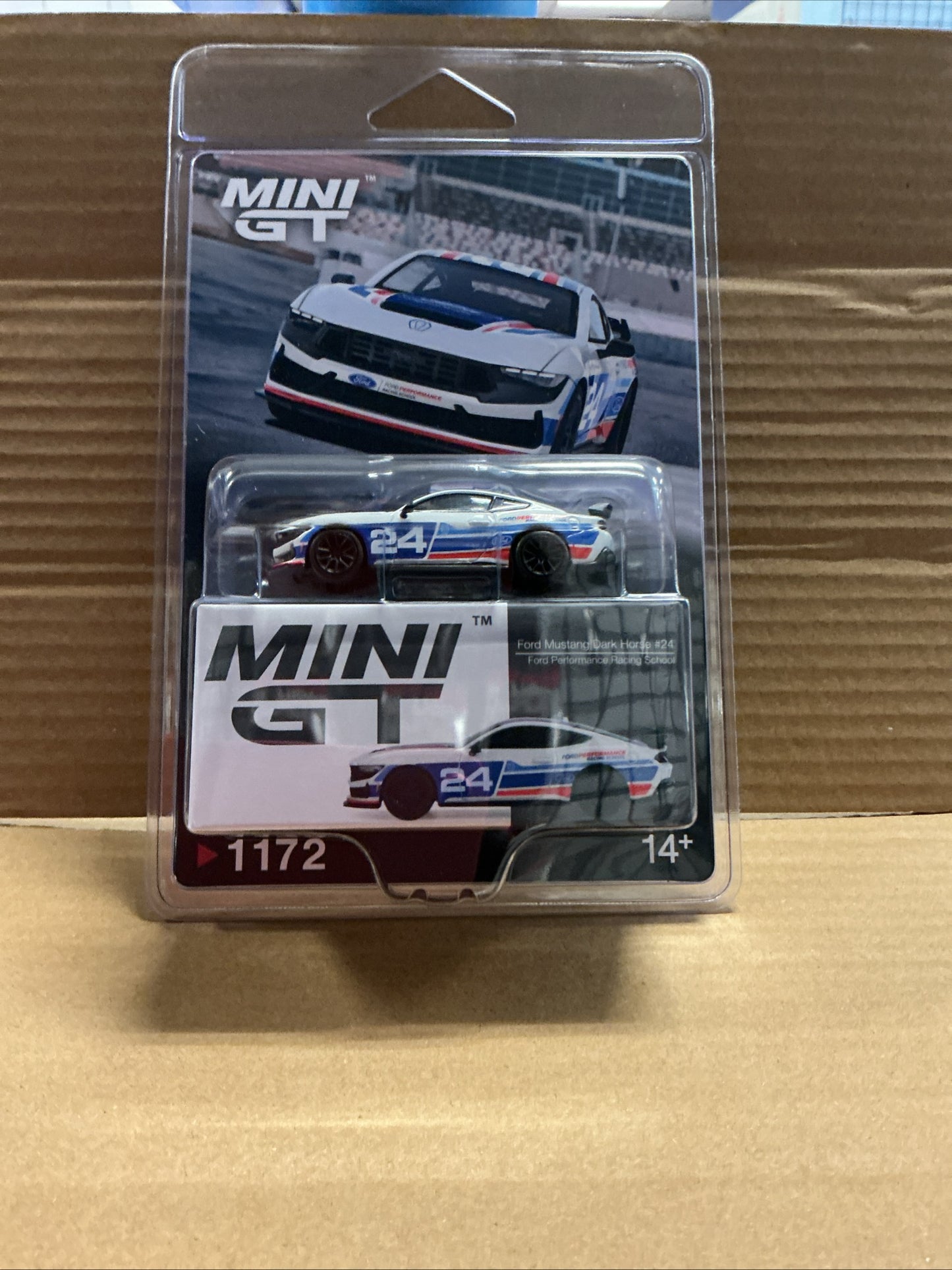 Mini GT Ford Mustang Dark Horse #24 Ford Performance Racing School #1172