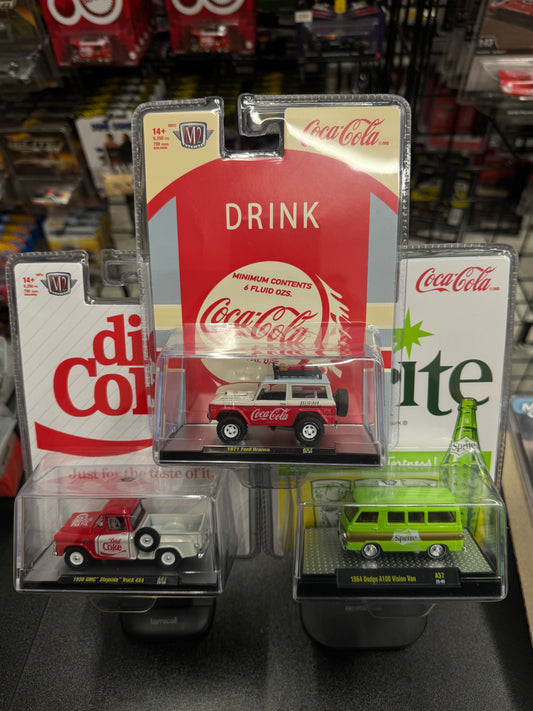 M2 Machines Set of 3 Coca-Cola