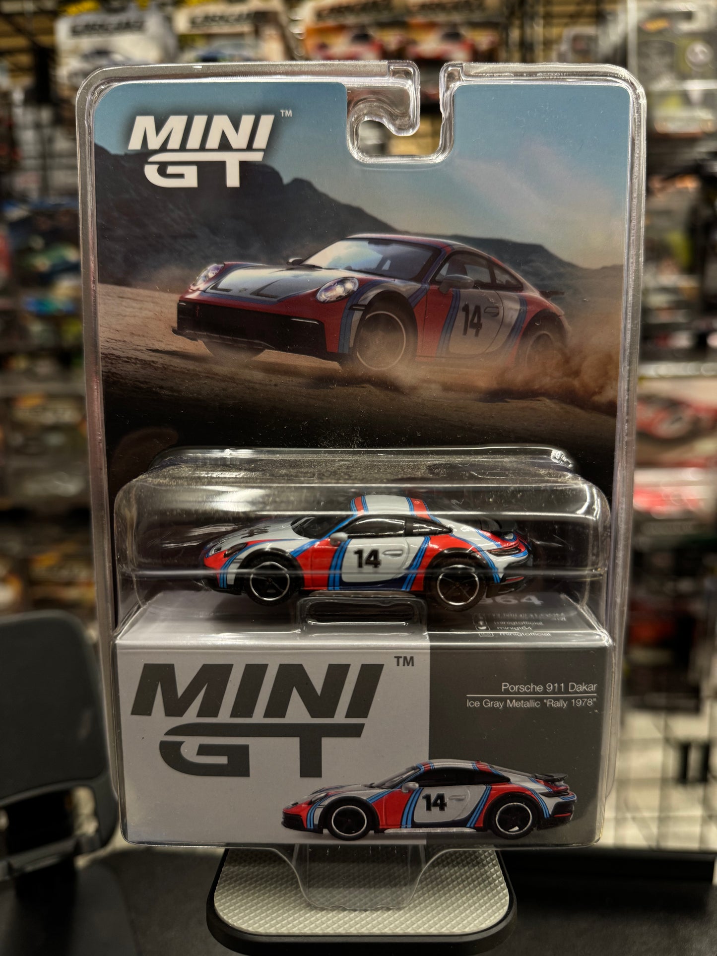Mini GT 964 Porsche Dakar Ice Gray Metallic “Rally 1978” – Diecastz