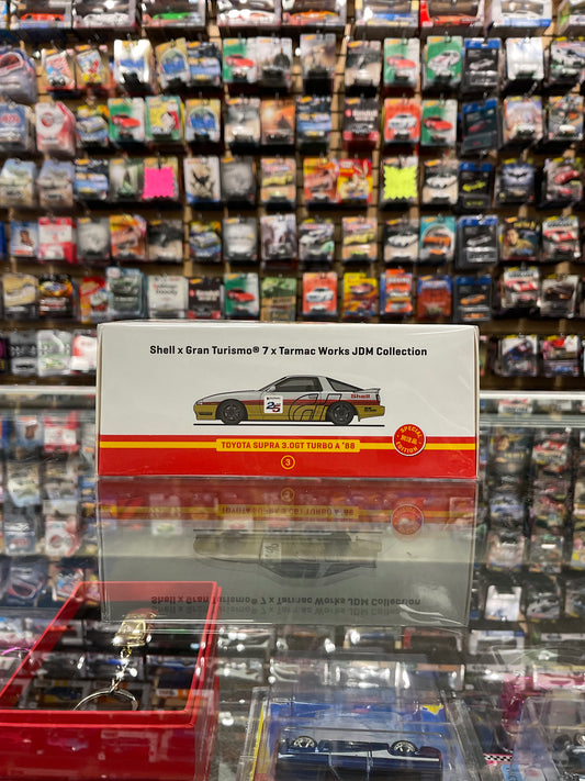Shell x Gran Turismo 7 x Tarmac Works JDM Collection Toyota Supra 3.0GT Turbo A’88