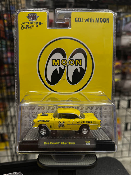 M2 Machines 1955 Chevrolet Bel Air Gasser Mooneyes GO! with MOON