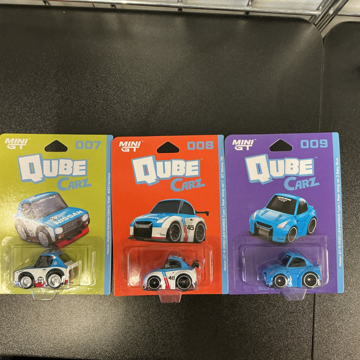 MINI GT QUBE CARS SET OF 3 NISSAN GTR