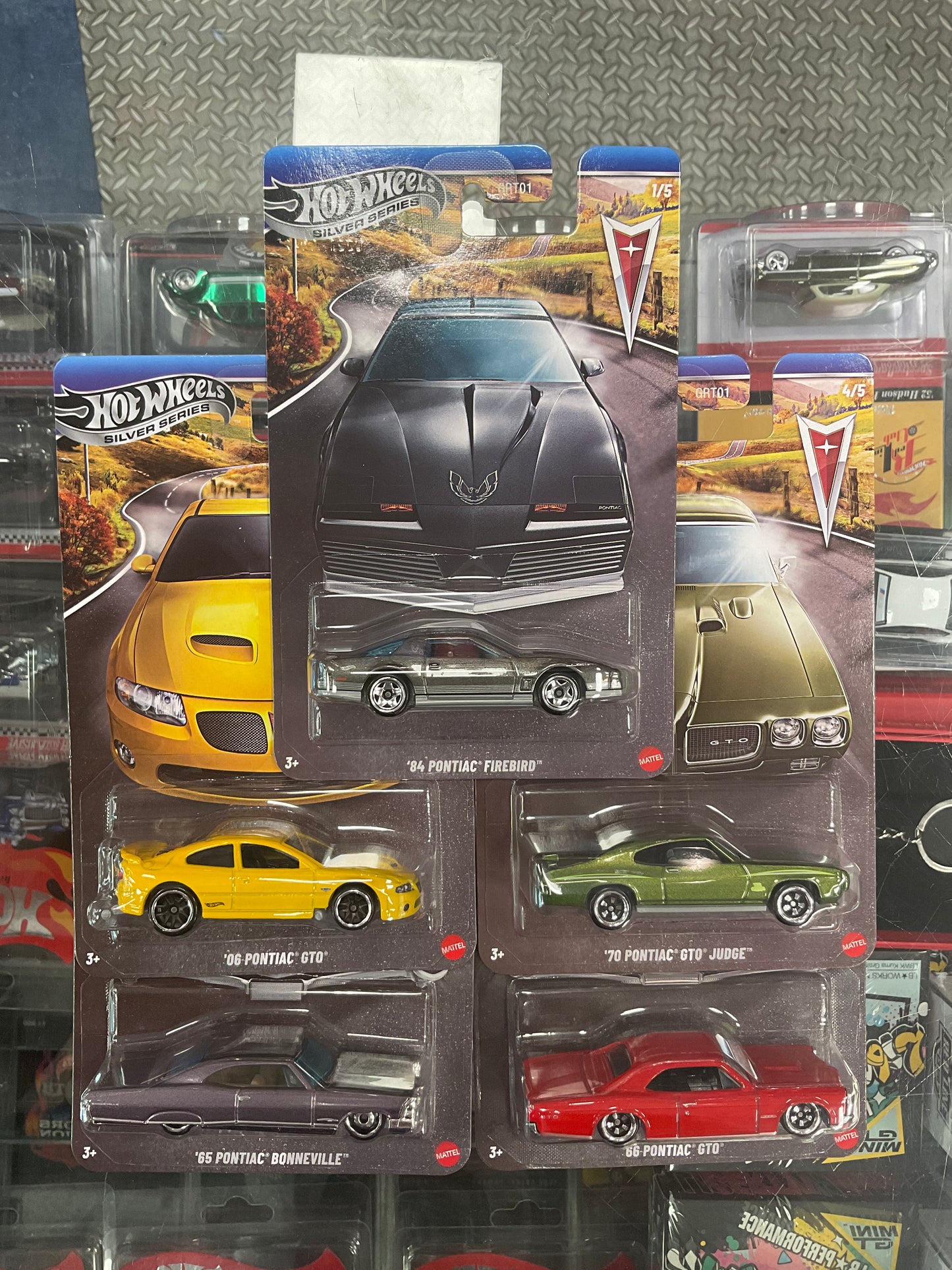 Hot Wheels Silver Series Pontiac Set of 5 from P