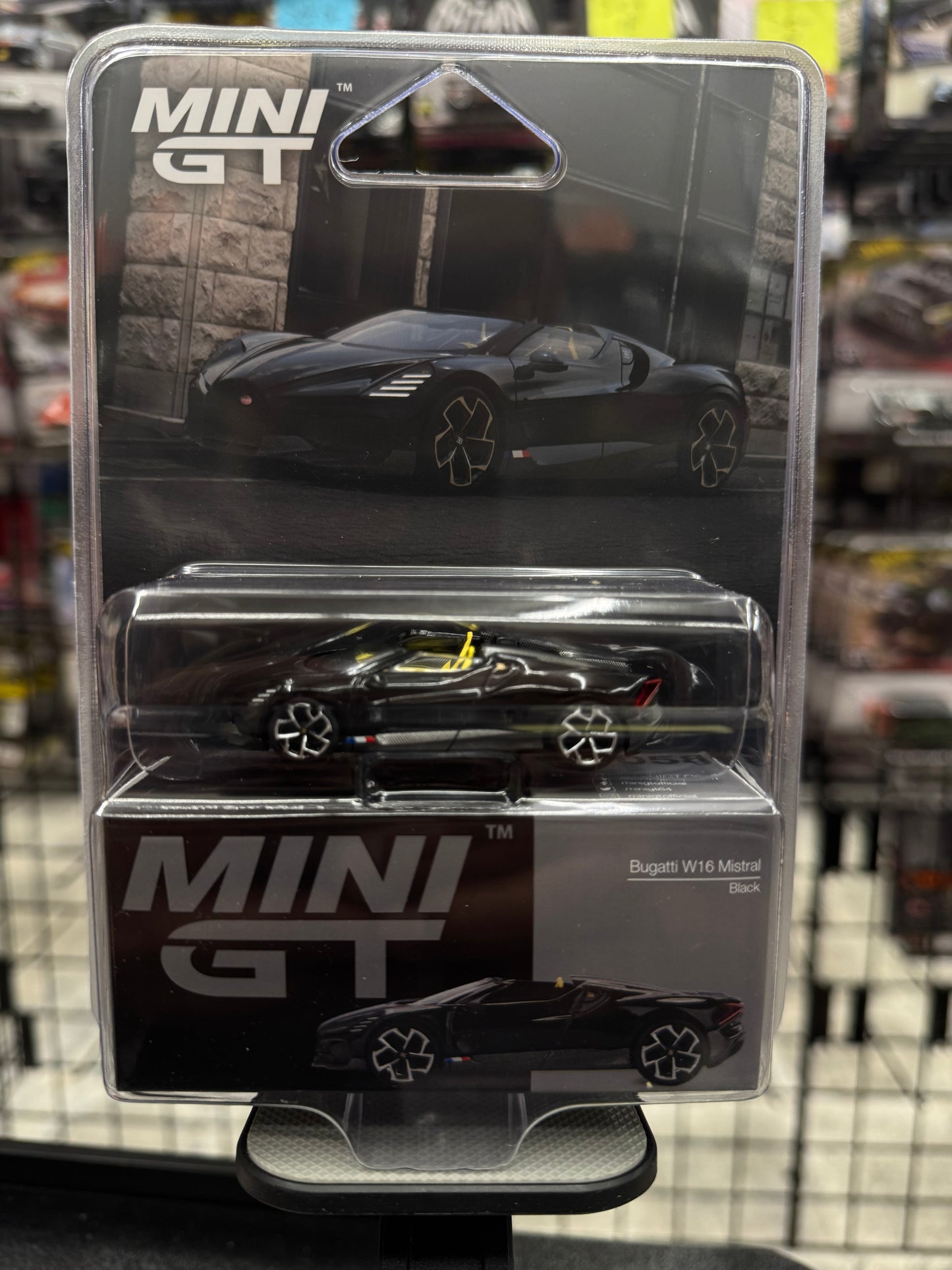 Mini GT 1058 Bugatti W16 Mistral Black